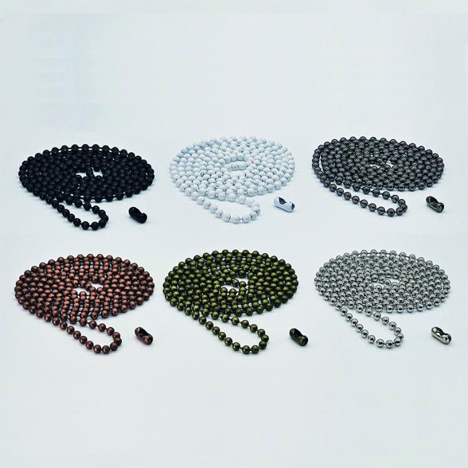 卸売 ローラーシェード コンポーネント 4.5*6mm ローラーブラインドボールチェーン ブラインド用の金属のビーズチェーン 1