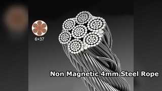 非磁性 4 mm 316 ステンレス鋼ワイヤー ロープ