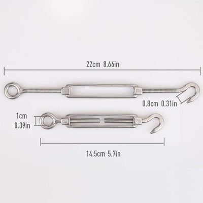 購入 304 ステンレス 鉄線 ロープ 眼とフック ターンバックル テントの設置用重用ハードウェアキット online manufacture