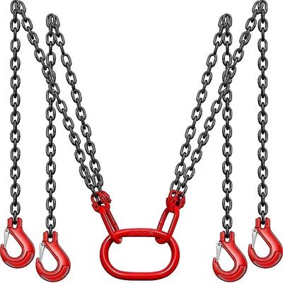 購入 ダブルフック4フックスリングリング リフティングチェーンスリング 重作業施工用 online manufacture