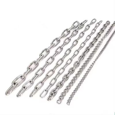 購入 長寿命 引き上げ用のステンレススチールリンクチェーン DIN763 766 304 316 online manufacture