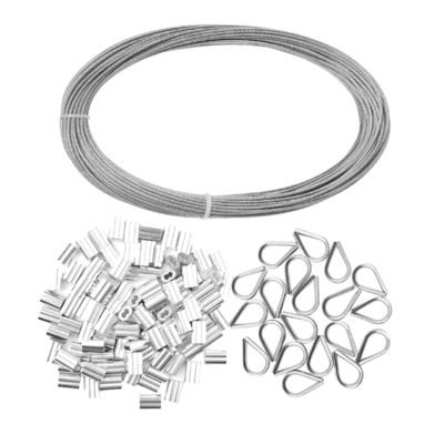 購入 アルミニウム製のスリーブと指紋付きのステンレス鋼鉄ロープケーブル online manufacture