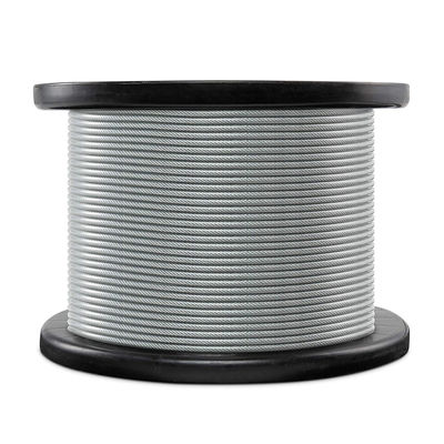 購入 7×7 スチールケーブルロープ PVCコーティング スチールワイヤロープ 1/8