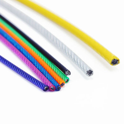 購入 UV 耐性 PVC コーティング 鋼鉄線ロープ 耐久性 ± 1% 耐久性 異なる色選択 online manufacture