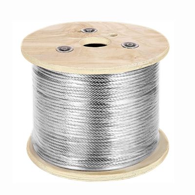購入 500フィートステンレス鋼ケーブル T304ワイヤーロープ 3/16 インチ 7x19 産業用航空機ケーブルロール online manufacture