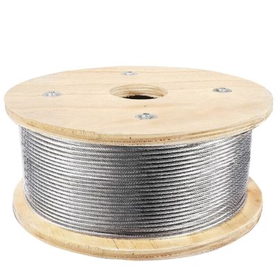 購入 16Mm 鋼筋鋼筋鋼筋ケーブル 1 x 19 糸 建設 500FT デッキケーブルレイル設置 online manufacture