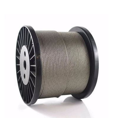 購入 6mm 6x19 fc 304 7x19 IWRC 10mm 12mm ガルバン化されていない鋼鉄ワイヤロープケーブル ±1%の許容度 online manufacture