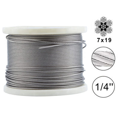 購入 覆われない 250ft スチールケーブルロープ デッキ レンディング ハードウェアキット システム 長さ 250ft T316 ステンレス スチールワイヤロープ online manufacture