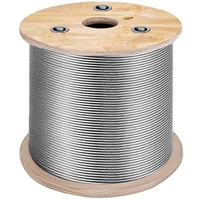 購入 3/16インチ 鋼鉄ワイヤロープ 1x19 7x7 7x19 デッキレインキット用 online manufacture
