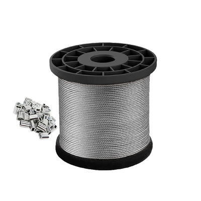 購入 3/16インチ 鋼鉄ワイヤロープ 1x19 7x7 7x19 デッキレインキット用 online manufacture