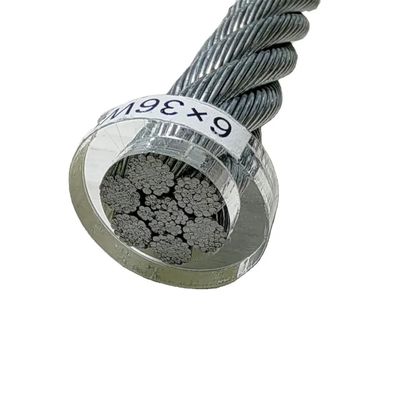 良い価格 6x36WS IWRC FC 熱浸した高圧鋼鉄線ロープ オンライン