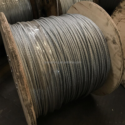 良い価格 6x19構造 亜鉛メッキ鋼ワイヤーロープ 直径3-32mm 吊り上げおよび海洋用途向け オンライン