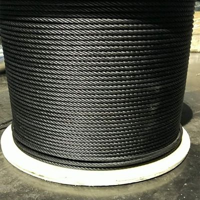 良い価格 非合金型 1/4 インチ鋼ケーブルロープ 7x19 ステージと映画用ケーブルロープ 黒色粉末付 鋼鉄製航空用ケーブル オンライン