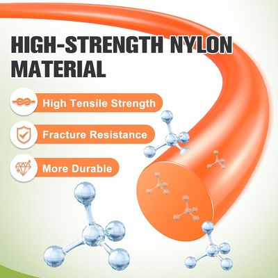良い価格 150フィート 雑草食用ストリング 1.0mm-5.5mm 丸いトリマーライン オレンジナイロンストリングトリマーライン オンライン