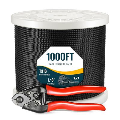 良い価格 標準 7x19 1x19 10mm ワイヤロープ 304 スタッドレスタイヤ バルストラードデッキレール オンライン