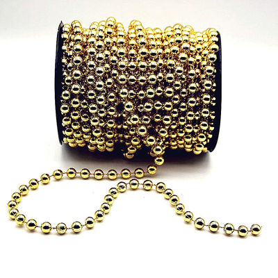 2.4mm カスタマイズされたカラー プラスチックボールチェーン DIY 結婚式のための磨き完成品