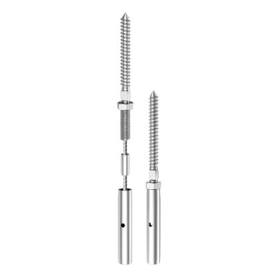 良い価格 T316 Stainless Steel Cable Railing Hardware with Waterproof Rust-proof Swage Lag Screws Suitable for 3/16-inch Cables オンライン