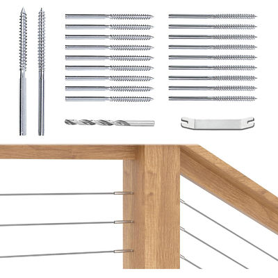 良い価格 T316 ステンレス鋼 左右 スウェージラグスクリュー 3/16インチ ケーブル手すり金具用 オンライン