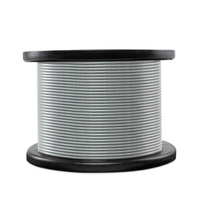 良い価格 7x7 構造 3/32インチ直径 亜鉛メッキ鋼線ロープ、航空機および工業用、引張強度1570N/mm2 オンライン