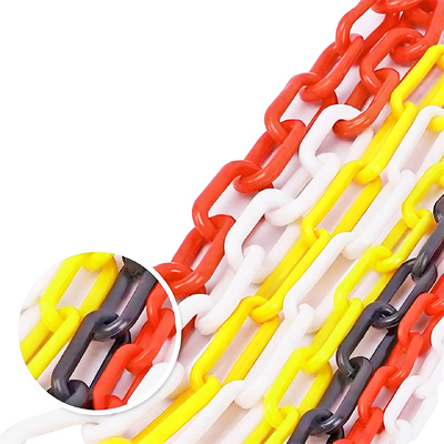 良い価格 赤白黄黒 トラフィックバリア プラスチックリンクチェーン オンライン