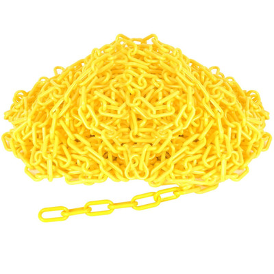 良い価格 8mm プラスチックチェーン 黄色 プラスチックチェーン リンク 安全 交通 プラスチック PE リンクチェーン オンライン