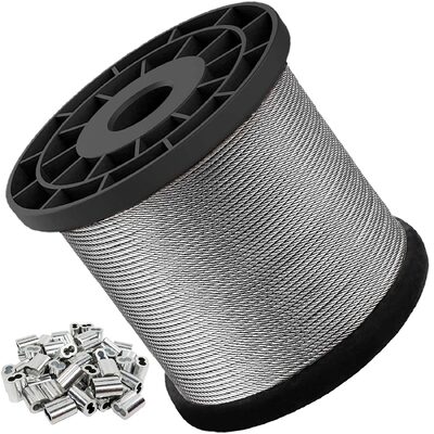 良い価格 AISI304/304L/316/316L ステンレス鋼ワイヤーロープ 1x7 1x19 1x37 構造 1570Mpa 引張強度 オンライン